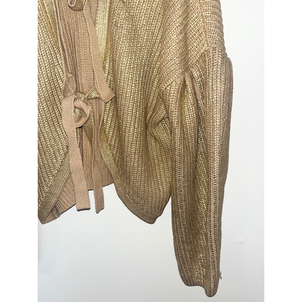 Kika Vargas x Target Metallic Gold‎ Back Tie Limited Edition Sweater Women's | L - Picture 9 of 15
